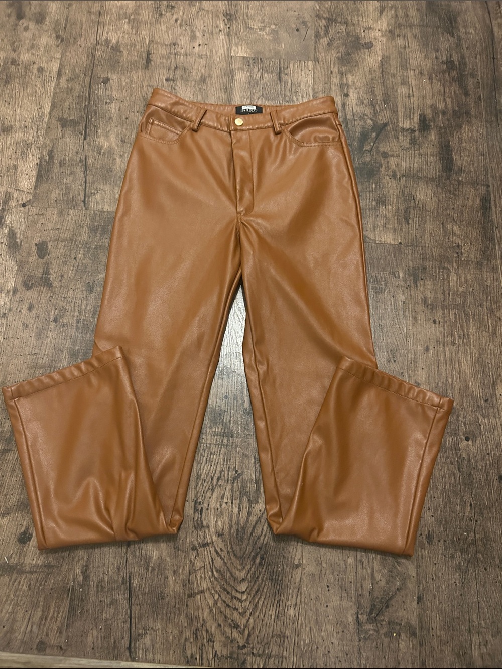 Bardot Revolve leather high waisted, boot cut pants Small - Picture 11 of 11